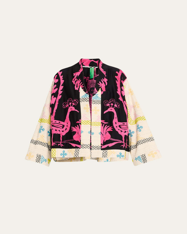 Embroidered Kimono Jacket